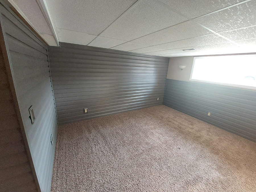 vinyl siding interior basement May 26, 2023 Calgary renovation before and after